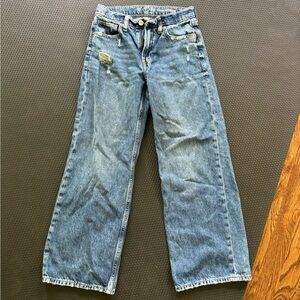 Girls wide leg denim